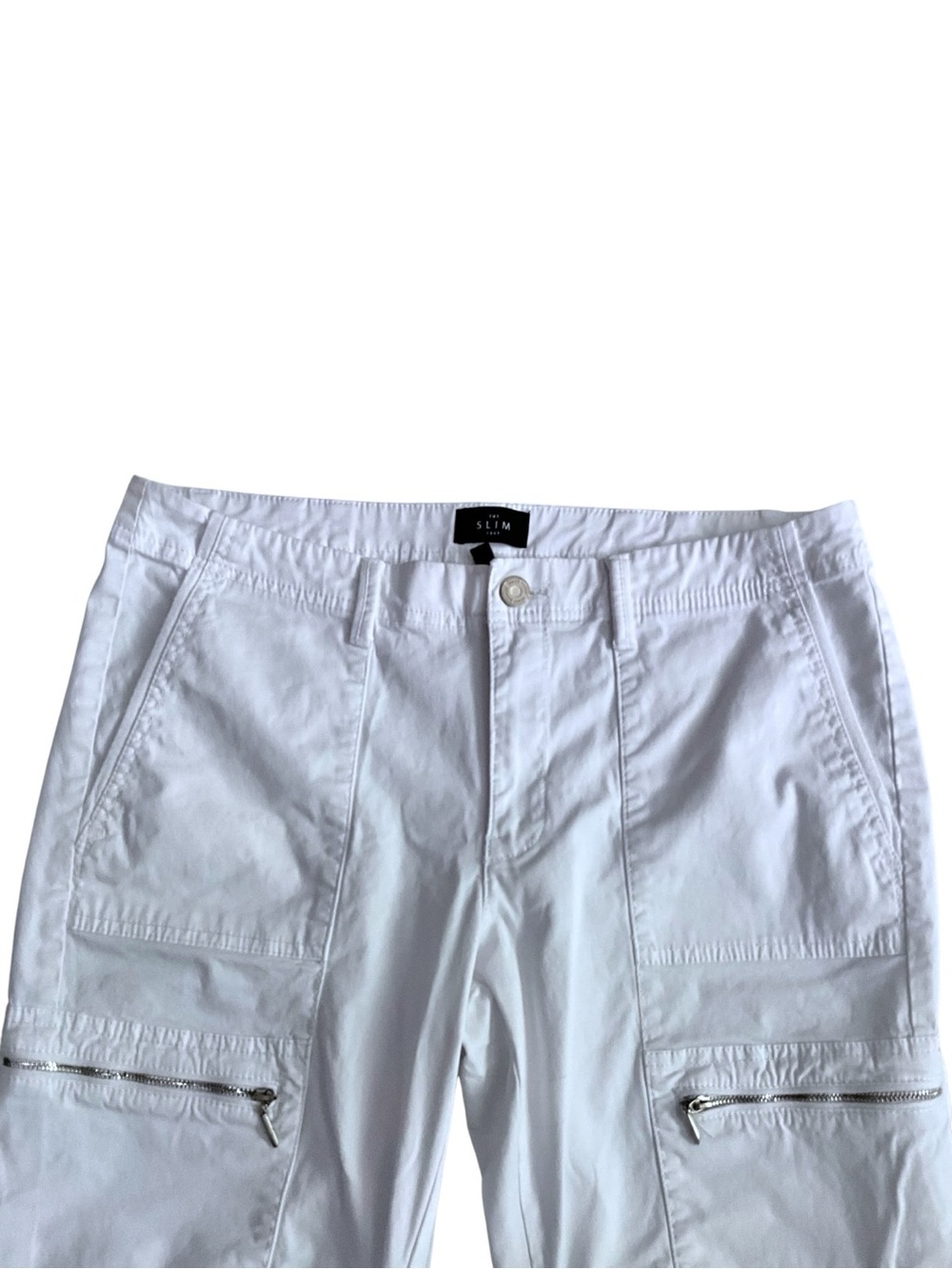 WHBM The Slim Crop White Cargo Pants - Picture 6 of 14